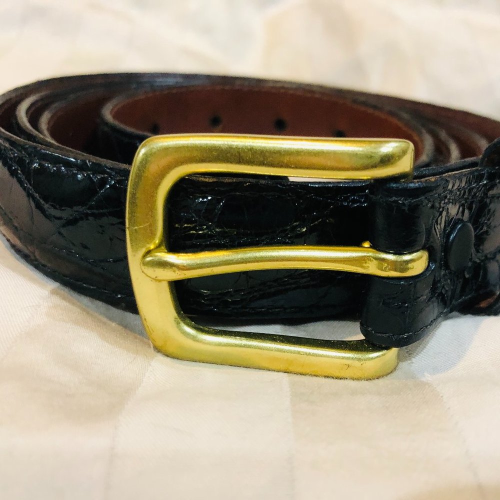 American Alligator Men's Black belt 44